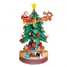 Puzzle meccanico in legno 3D - ROKR - Carillon - Albero di Natale