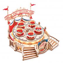 Puzzle meccanico in legno 3D - ROKR - Vortice di tazze