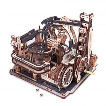 Puzzle meccanico in legno 3D - ROKR - Circuito a biglie - Marble Spacesport