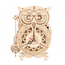 Puzzle meccanico 3D in legno - ROKR - Orologio da parete a forma di gufo