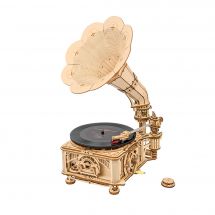 Puzzle meccanico 3D in legno - ROKR - Grammofono classico