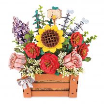 Puzzle in legno 3D - ROWOOD - Composizione floreale