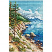kit ricamo a punto croce - RTO - Discesa verso il lago azzurro