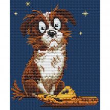 kit ricamo a punto croce - RTO - Il cane e la sua pantofola