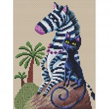 kit ricamo a punto croce - RTO - Bianco e nero