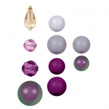 Perline e paillettes - Rowan - Pacco di 17 perle Swaroski - Amethyst Selection