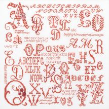 Kit Punto Croce - Thea Gouverneur - Sampler lettere antiche