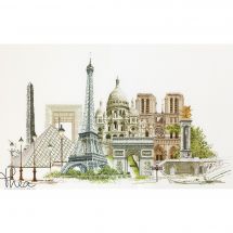 Kit Punto Croce - Thea Gouverneur - Parigi - Lino