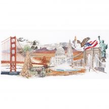 Kit Punto Croce - Thea Gouverneur - America - Aida bianca