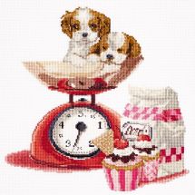 Kit Punto Croce - Thea Gouverneur - Cupcake cucciolo