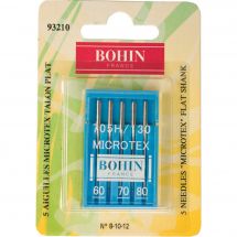 Aghi per macchine da cucire - Bohin - 5 aghi Microtex 60/70/80