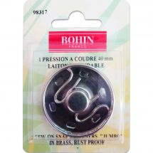 Bottoni a pressione - Bohin - Bottone a pressione in ottone placcato argento - 40 mm