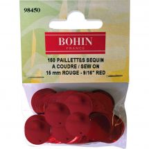 Perline e paillettes - Bohin - Paillettes sequin 15 mm - Rosso