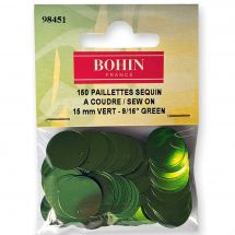 Perline e paillettes - Bohin - Paillettes sequin 15 mm - Verde