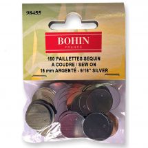 Perline e paillettes - Bohin - Paillettes sequin 15 mm - Argento