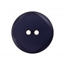 Bottoni a 2 fori - Union Knopf by Prym - Set di 4 bottoni - 12 mm blu navy con bordi lucidi