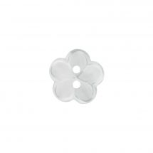 Bottoni a 2 fori - Union Knopf by Prym - Set di 4 bottoni - fiore bianco da 12 mm