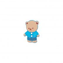 Bottoni a 2 fori - Union Knopf by Prym - Set di 2 bottoni - 15 mm orso / blu
