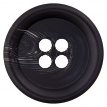 Bottoni a 4 fori - Union Knopf by Prym - Set di 2 bottoni in poliestere - 23 mm nero marmorizzato