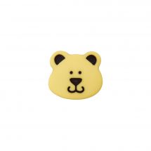 Bottoni di coda - Union Knopf by Prym - Set di 3 bottoni - 15 mm orso / giallo