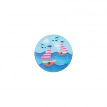 Bottoni di coda - Union Knopf by Prym - Set di 3 bottoni - 15 mm blu / barca