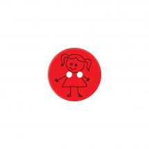 Bottoni a 2 fori - Union Knopf by Prym - Set di 3 bottoni - Ragazza rossa 15 mm