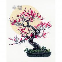 kit ricamo a punto croce - Riolis - Bonsai Sakura, il benessere