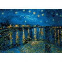 kit ricamo a punto croce - Riolis - Notte stellata sul Rodano - Van Gogh