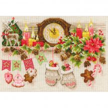 Kit Punto Croce - Riolis - Scaffale di Natale