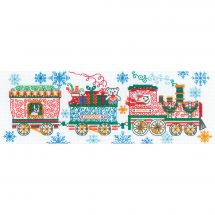 Kit di punti da ricamo - Riolis - Il treno di Natale