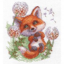 kit ricamo a punto croce - Aine - Volpe dente di leone