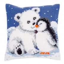 Kit cuscino fori grossi - Vervaco - Orso polare e pinguino