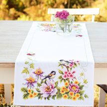 Kit runner da ricamare - Vervaco - Ambiente primaverile