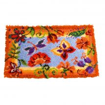 Kit tappeto a punto smirne - Vervaco - Fiori decorativi