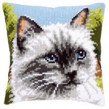 Kit cuscino fori grossi - Vervaco - Cuscino da ricamare gatto siamese