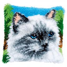 kit cuscini punto smirne - Vervaco - Il gatto agli occhi blu