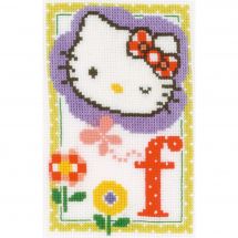 kit ricamo a punto croce - Vervaco - Hello kitty lettera F