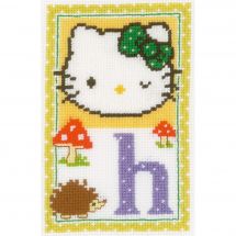 kit ricamo a punto croce - Vervaco - Hello Kitty lettera H