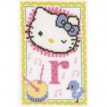 kit ricamo a punto croce - Vervaco - Hello kitty lettera r