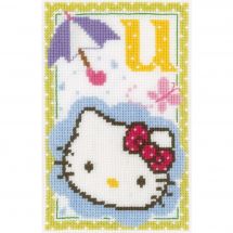 kit ricamo a punto croce - Vervaco - Hello kitty,lettera U