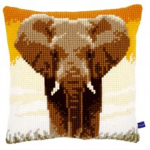 Kit cuscino fori grossi - Vervaco - Elefante nella savana I