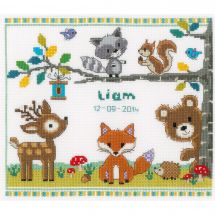 Kit Punto Croce - Vervaco - Animali della foresta I