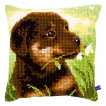 Kit cuscino fori grossi - Vervaco - Cucciolo rottweiler