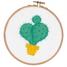 Kit punto croce con tamburo - Vervaco - Cactus I