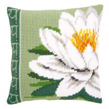 Kit cuscino fori grossi - Vervaco - Fiore di loto bianco