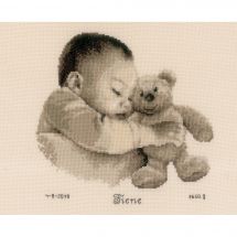 Kit Punto Croce - Vervaco - Bambino con orso