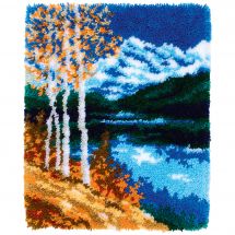 Kit tappeto a punto smirne - Vervaco - Paesaggio d'autunno