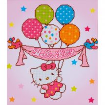 Kit ricamo diamante - Vervaco - Hello Kitty con palloni