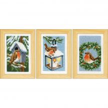 Kit Punto Croce - Vervaco - Pettirosso in inverno