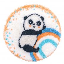 Kit tappeto a punto smirne - Vervaco - Panda sull'arcobaleno